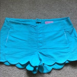 Lilly Pulitzer Summer Scallop Shorts in Turquoise